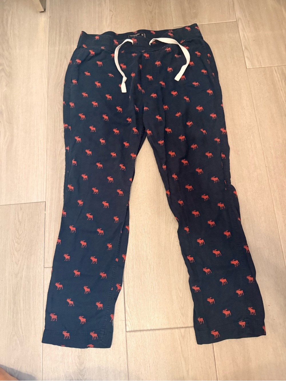 Abercrombie & Fitch Y2K Moose Print Lounge Pants Mens Size Medium Sleepwear